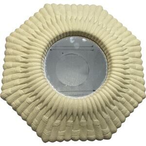 Vintage HOMCO 7" Mirror Faux Wicker/Rattan Octagonal 1970s Cottage Wall Decor